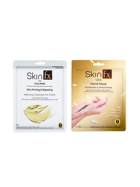 

Skin Fx USA Set Of 2 Nourishing & Firming Clay Facial & Hand Masks - 30 gm, Multi