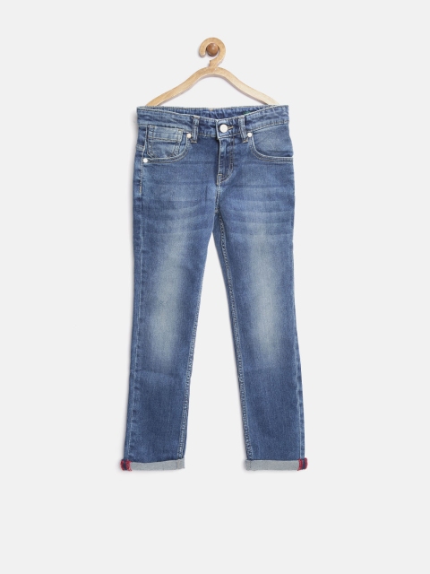 

United Colors of Benetton Boys Blue Regular Fit Stretchable Jeans