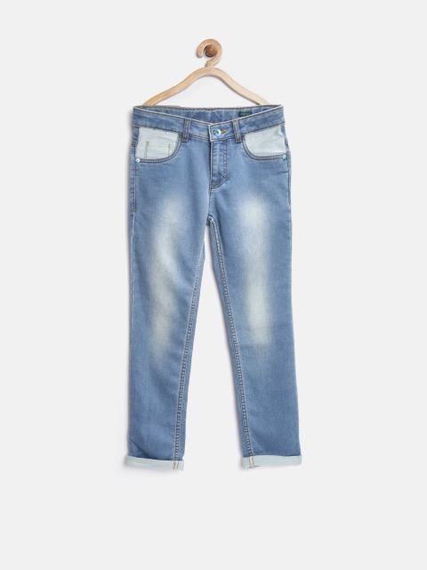

United Colors of Benetton Boys Blue Regular Fit Stretchable Jeans