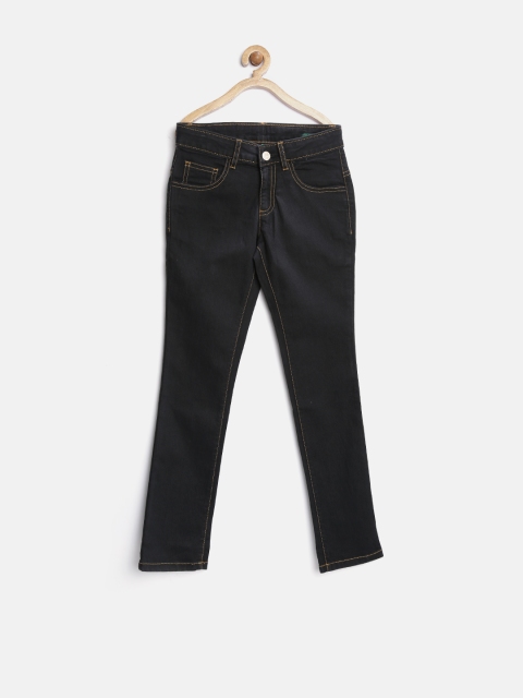 

United Colors of Benetton Boys Black Regular Fit Stretchable Jeans