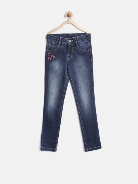 

United Colors of Benetton Girls Navy Stretchable Jeans, Navy blue