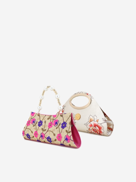 

Element Cart Set Of 2 Embellished Purse Clutch, White
