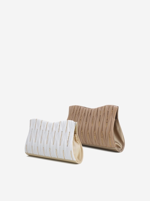 

Element Cart Set of 2 Brown & White Embellished Purse Clutches
