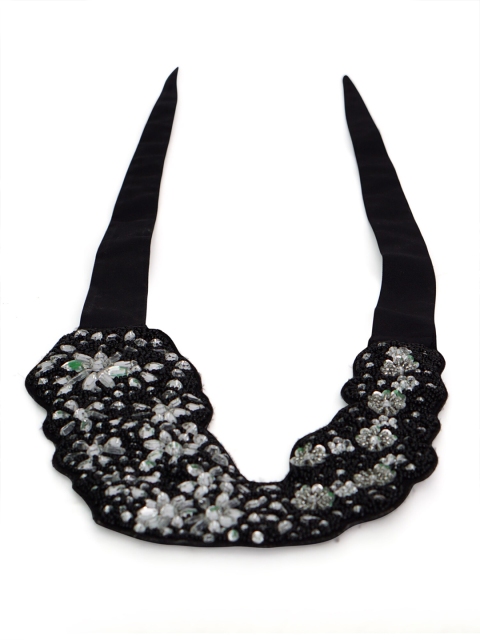 

Diwaah Women Black & White Handmade Pure Cotton Embellished Necklace