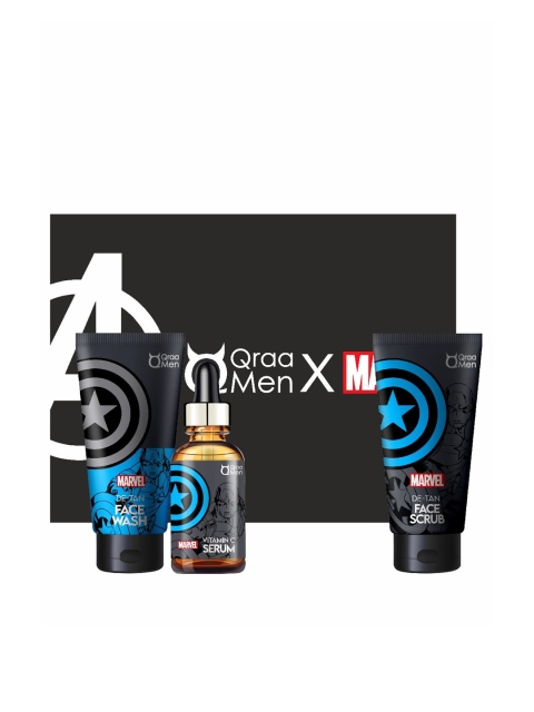 

Qraa Men Captain America De-Tanning and Skin Lightening Kit 230 gm, Blue