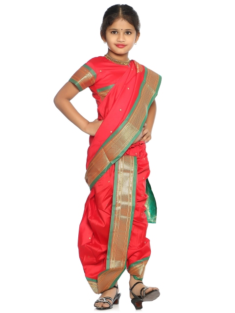 

Rangapures BHARTIYA PARIDHAN Girls Red Embroidered