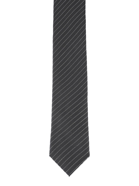 

Alvaro Castagnino Men Silk Black & White Striped Skinny Tie
