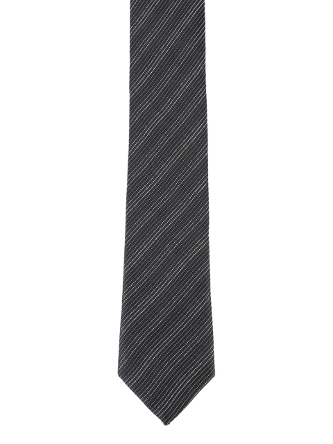 

Alvaro Castagnino Men Black & Grey Woven Design Skinny Tie