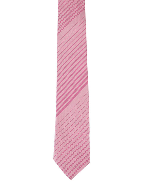 

Alvaro Castagnino Men Pink Woven Design Skinny Tie