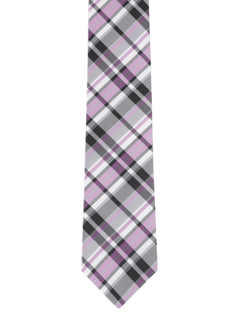 

Alvaro Castagnino Men Purple & Black Checked Skinny Tie