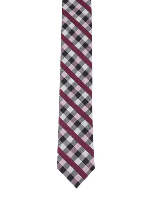 

Alvaro Castagnino Men Multicoloured Checked Skinny Tie, Multi