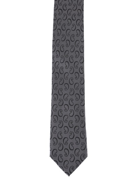 

Alvaro Castagnino Men Grey & Black Printed Skinny Tie