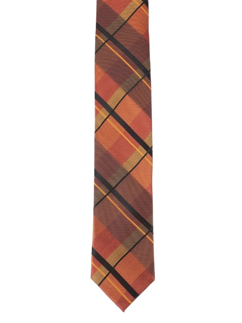

Alvaro Castagnino Men Brown & Black Printed Skinny Tie