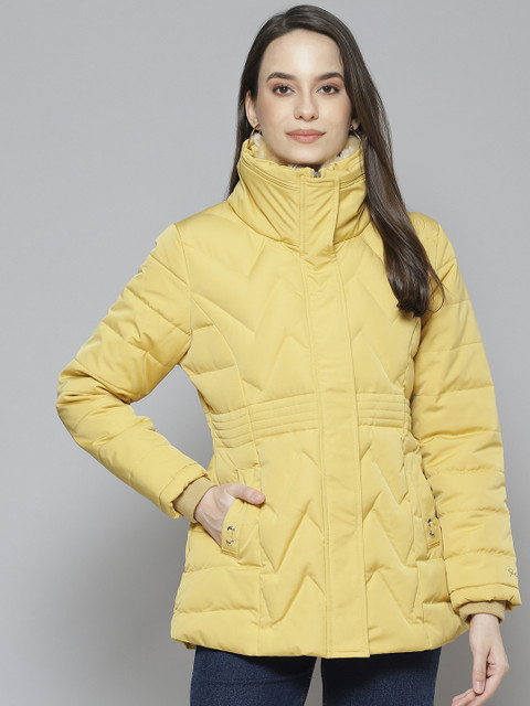 

Fort Collins Women Khaki Solid Quilted Jacket