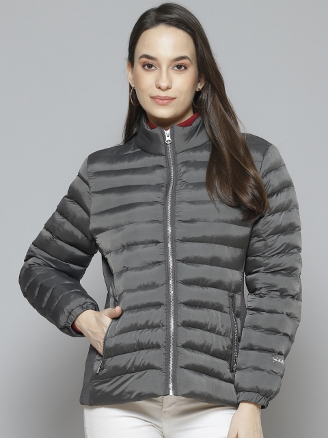 

Fort Collins Women Charcoal Grey Solid Padded Jacket