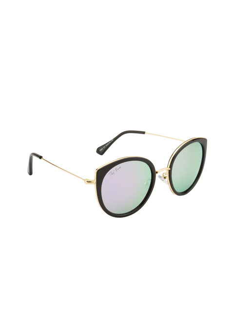 

Ted Smith Women Purple & Green Lens Cateye Sunglasses with UV Protected Lens