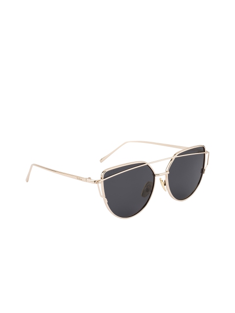 

Ted Smith Women Grey Lens & Gold-Toned Cateye Polarised Lens-TS-JP074_GLD/GRY, Black