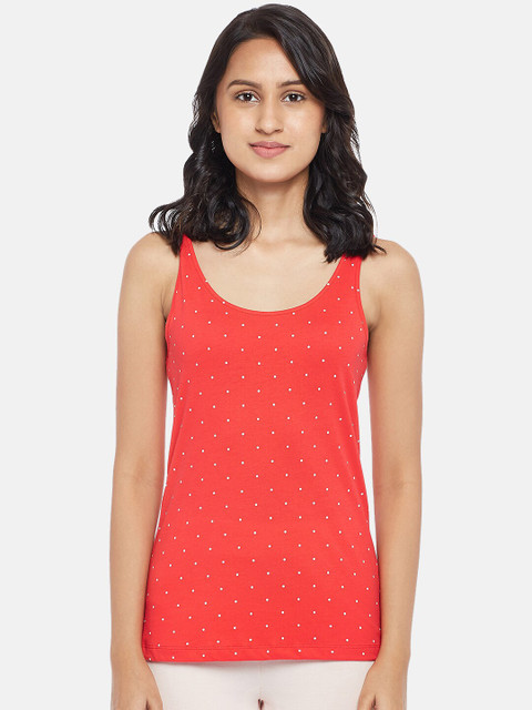 

Dreamz by Pantaloons Red Regular Printed Sleeveless Top