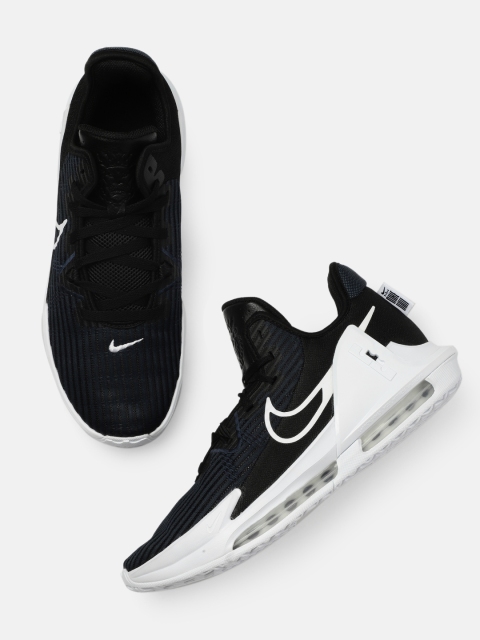 

Nike Men Black & White LEBRON WITNESS VI EP Air Max Basketball Shoes