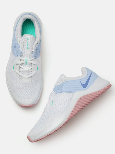 

Nike Women White & Blue MC TRAINER Gym Shoes