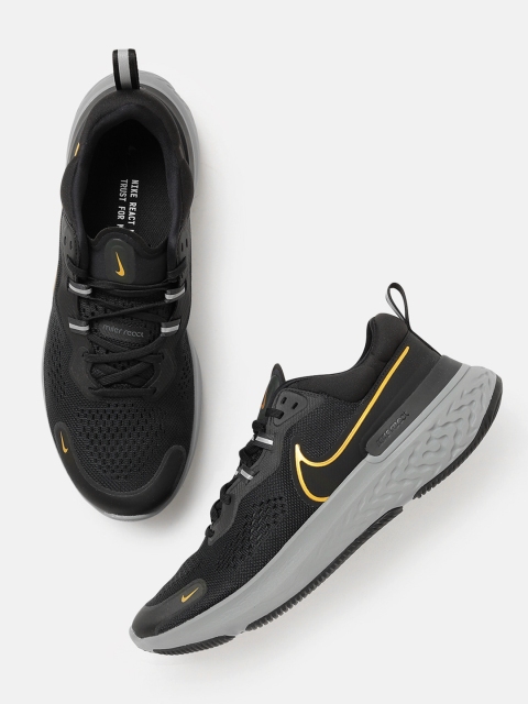 

Nike Men Black React Miler 2 Running Shoes