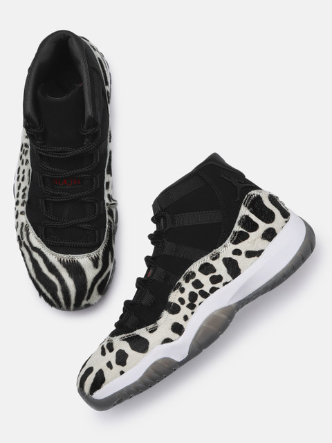 

Nike Women Black & Off-White Air Jordan 11 Retro Basketball Shoes