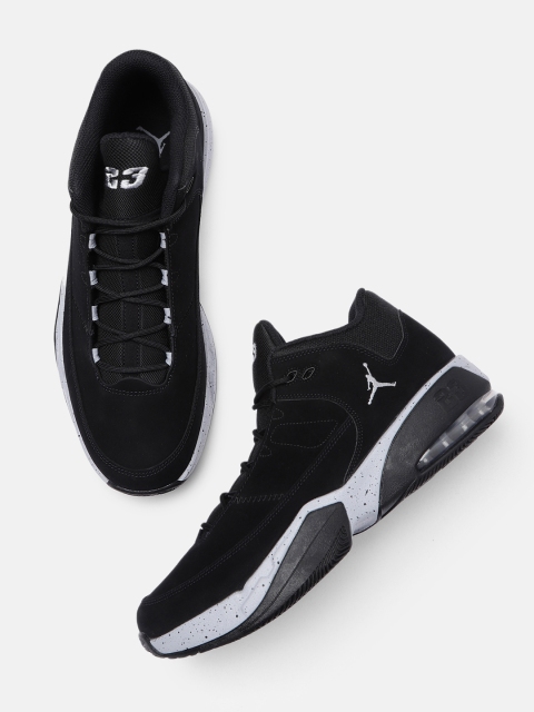 

Nike Men Black Jordan Max Aura 3 Leather Basketball Shoes