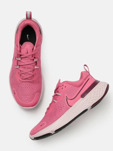 

Nike Women Pink React Miler 2 Running Shoes