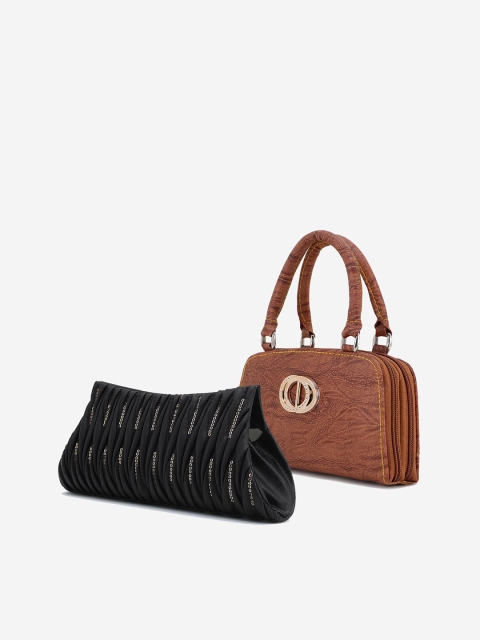 

Element Cart Pack of 2 Textured Purse Clutch, Black