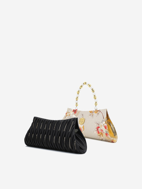 

Element Cart Beige & Black Set of 2 Printed Purse Clutch