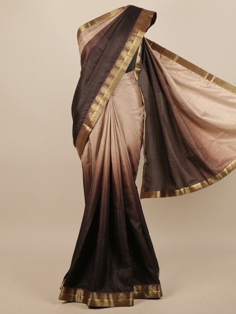 

Pothys Brown & Beige Ombre Jute Silk Saree