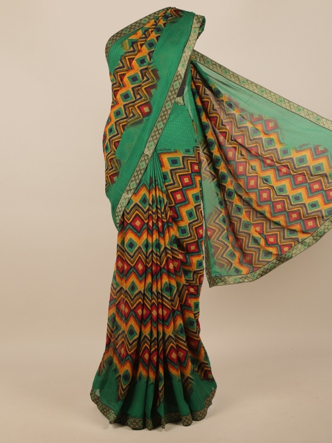 

Pothys Multicoloured Poly Georgette Saree, Multi