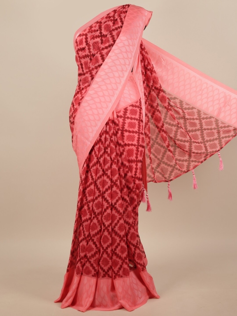 

Pothys Pink & Red Printed Saree