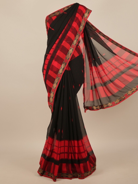 

Pothys Black & Red Printed Saree