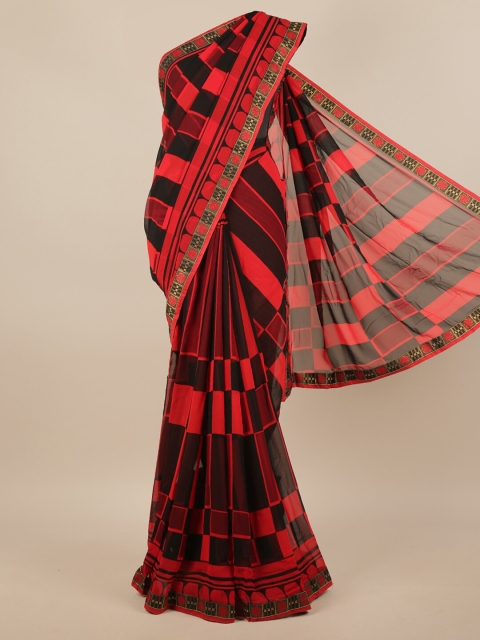 

Pothys Red & Black Printed Saree
