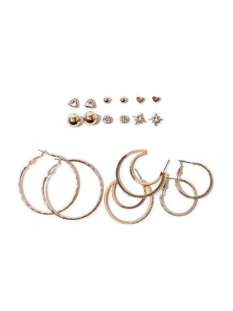 

FOREVER 21 Gold-Toned Contemporary Studs Earrings