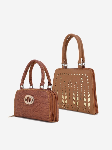 

Element Cart Brown Cut Work Purse Clutch