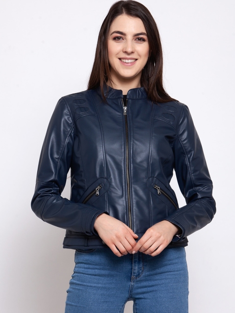 

BEAVER Women Blue Open Front Jacket