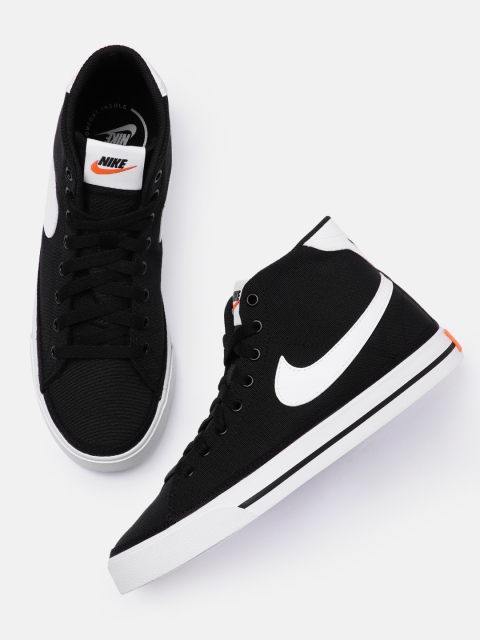 

Nike Women Black Solid Court Legacy Canvas Mid-Top Sneakers