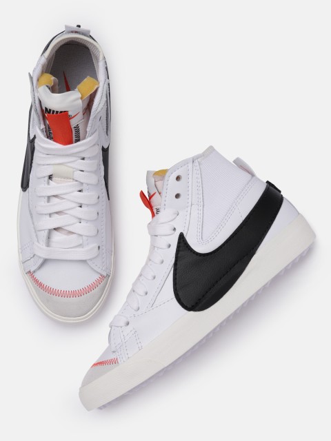 

Nike Men White and Black BLAZER MID '77 JUMBO Mid-Top Sneakers