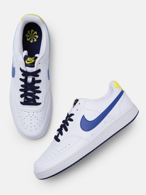 

Nike Men White Court Vision Low Next Nature Sneakers