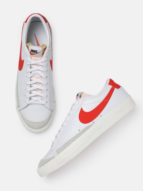 

Nike Men White and Orange BLAZER LOW '77 VNTG Sneakers