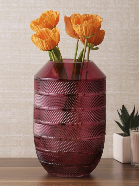 

Living Essence Pink Textured Glass Vase