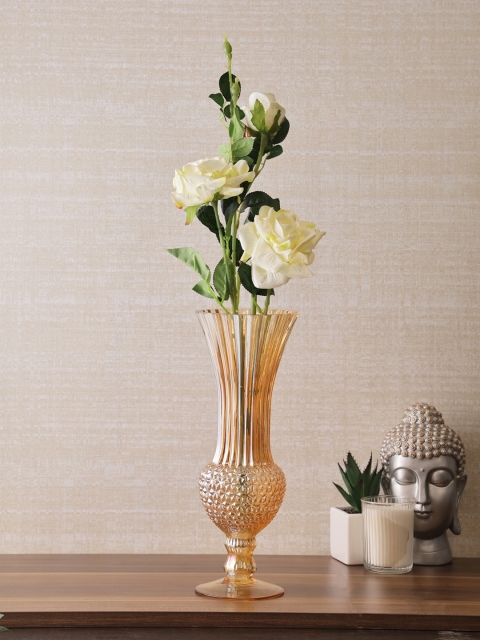 

Living Essence Gold-Toned Solid Glass Flower Vase