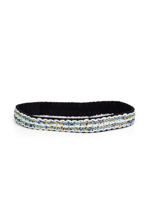 

Diwaah Women White & Blue Embellished Hairband