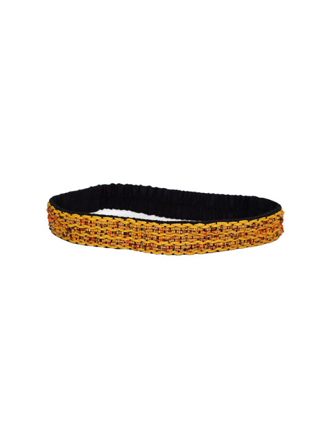 

Diwaah Women Yellow & Black Embellished Hairband