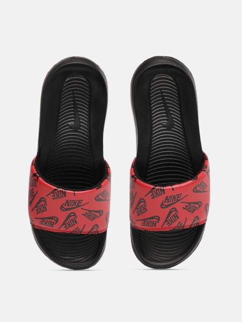 

Nike Men Red & Black VICTORI ONE Printed Sliders