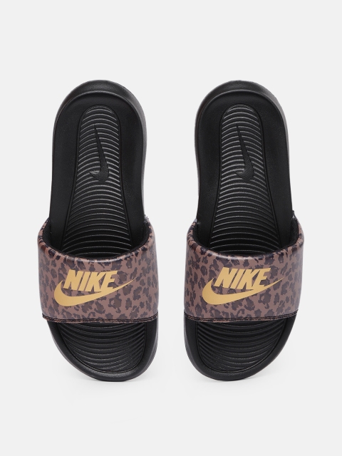 

Nike Women Brown Printed Sliders