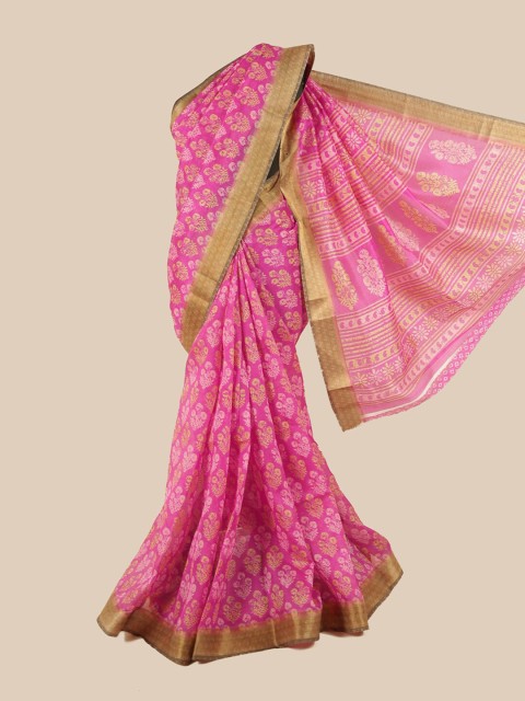

Pothys Pink Floral Saree