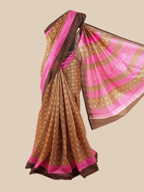 

Pothys Brown & Pink Printed Saree